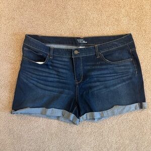 Time and Tru Women's Dark Blue Denim Shorts